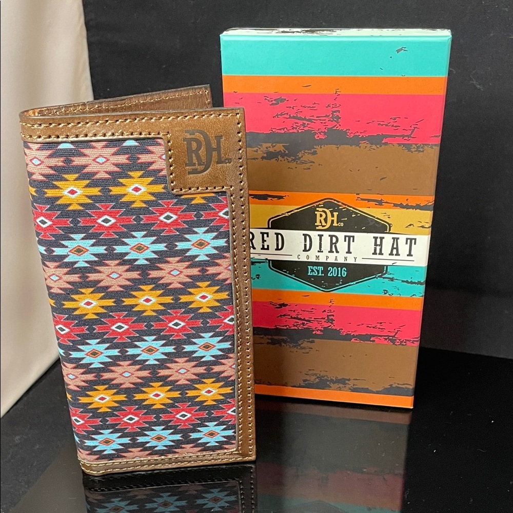 Red Dirt Hat Co Patterned Leather Rodeo Wallet